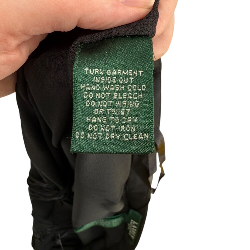 Lauren Ralph Lauren Addie Skirt 6P Petite Black Fringe Tiered Gatsby Flapper NWT - Picture 12 of 13